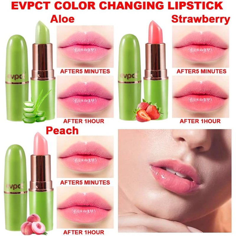 Bálsamo labial evpct – Set de 3 tonos rosa melocotón