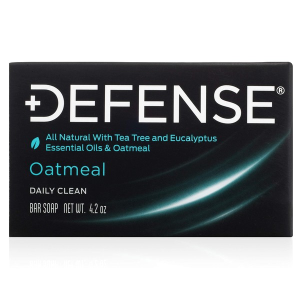 Defense Soap All Natural Oatmeal Bar Soap for Men | Made by Wrestlers with Tea Tree Oil & Eucalyptus Oil to Defend Against Fungus and Promote Healthy Skin