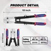 WORKPRO 18-Inch Foldable Bolt Cutter, Tri-Material Handle with Comfort Grip,