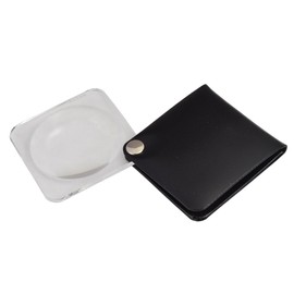 Eschenbach Optik Lupe Einschlaglupe classic, Vergrößerung 3,5 x, Durchmesser 60 mm, eckig, royalschwarz