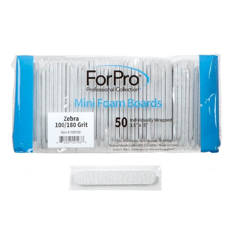 ForPro Professional Collection Mini tablero de espuma, cebra, grano 100/180,