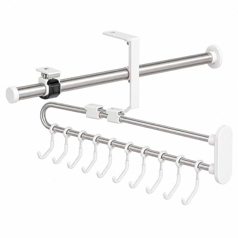 Pull-Out Trouser Rack for Closet Storage – Telescopic Stainless Steel