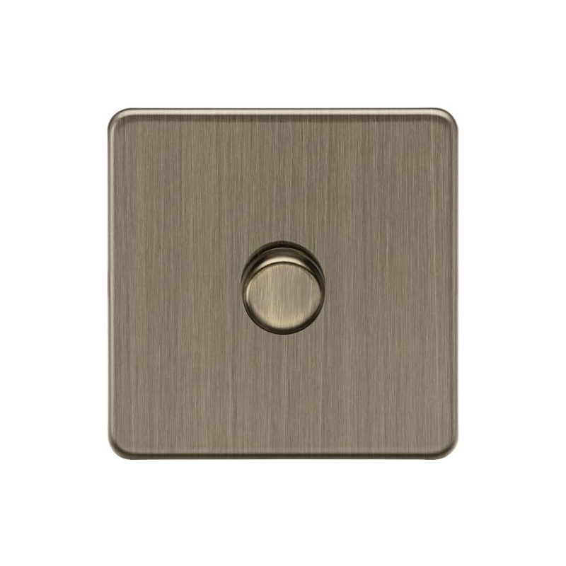 Knightsbridge 1G 2-way 10-200W (5-150W LED) Intelligent dimmer - Antique