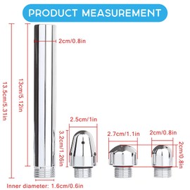 Aluminium Shower Set Shower Wash System with 3 Heads for Cleansing Colonic Douche System (Silver)