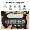 VINJOE Chess Clock Digital Chess Timer Professional for Board Games,Portable