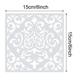 16 Mandala DIY Painting Stencils Drawing Reusable Dot Templates Floor Wall Décor (15 x15 cm)