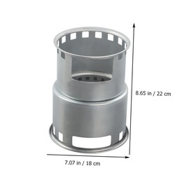 Totority Portable Stainless Steel Camping Furnace Combination Cooking Wind Stove for Outdoor Cooking Easy Install and Remove for Camping and Bbq