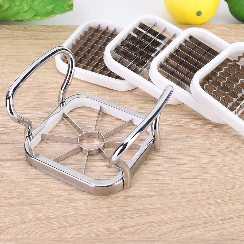 Potato Chipper-Stainless Steel 5in 1 Potato Chopper Cutter Fruit Chip