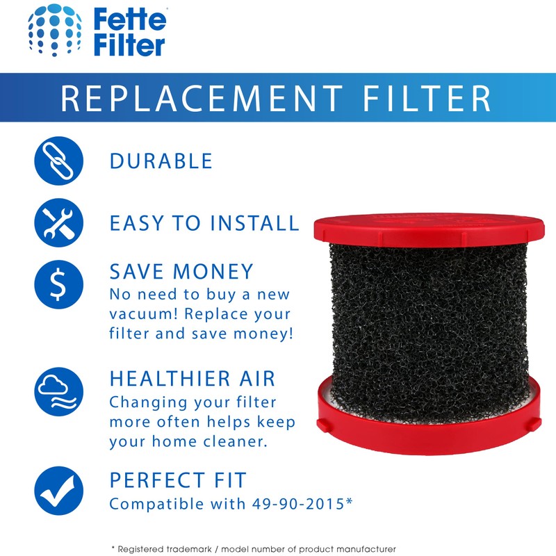 Fette Filter - Foam Filter Compatible with Milwaukee 49-90-2015 Wet/Dry