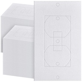 Tondiamo 100 Pcs Outlet Insulation and Draft Sealers Foam Insulation Pads Electrical Outlet Light Switch Covers Wall Gasket (White)