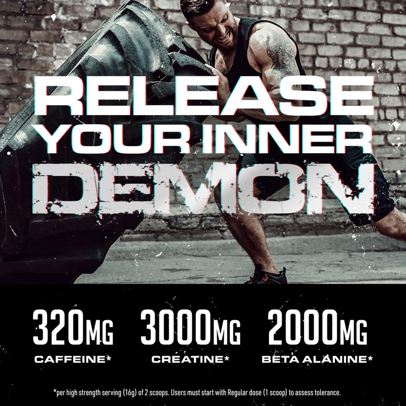 Pre Workout Demon - Advanced Pre-Workout Energy Powder with Creatine,