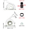 QWORK Cutting Dust Shroud for Angle Grinder 4-1/2" to 5",