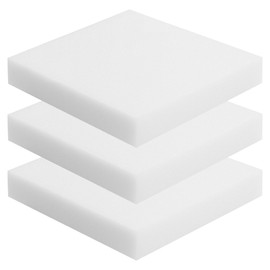 Coaseb 3-Pack of 4" x 16" x 16" Square High Density Upholstery Foam (Chair Cushion Square Foam for Dining Chairs, Wheelchair Seat Cushion Replacement)