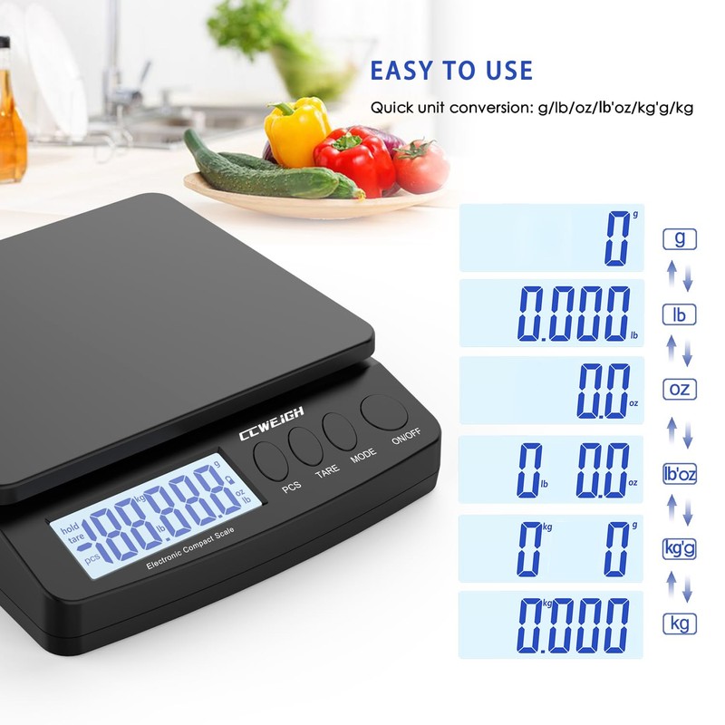 Digital Postal Scale 30kg/66lb - Durable Steel Construction, 6 Units