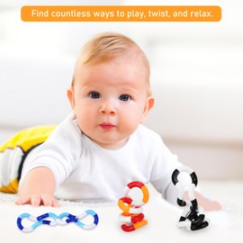 OUZHOU Tangle Fidget Toy, 8PCS Twisted Toy Toys, Focus Concentration Provide Relief With Stress Anxiety, Feeling Winding Toys Brain for Kids and Adults Finger Gift,(24YHQ-4416209-00124)