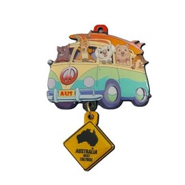 I Love Aus Kombi Aussie Animals Road Trip Hanging Ornament
