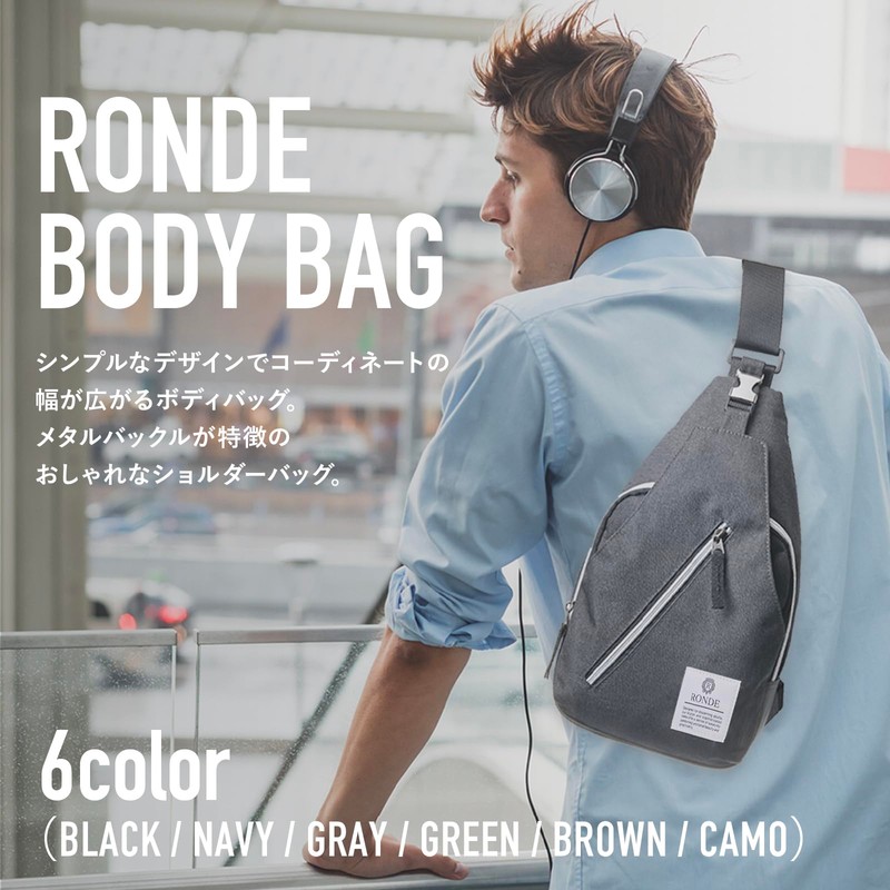 RONDE Men's Crossbody Bag, Shoulder Bag, Single Shoulder Bag, Waist
