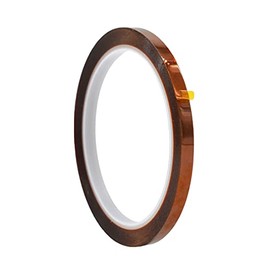 WOD KPT-1 Kapton Polyimide Tape High Heat Temperature Resistant Silicone Adhesive - 1/4 inch x 36 yd. - Ideal for 3D Printers Platform, BGA Heating, and Electric & Soldering Task