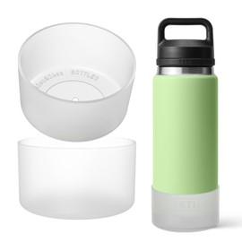 OAWEEN 2 pcs Silicone Boot for YETI Rambler Water Bottle 26 oz Bottom Diameter from 3.15" to 3.45" Anti-Scratch Protective Sleeve Anti-Slip Clear Cover Outdoor Use Accessories