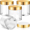 Patelai 4 Pieces Round Wide-mouth Leak Proof Plastic Container Jars