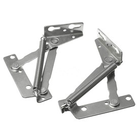 Powertool Spring Hinge Support Hinge Smooth Quiet 80 Degree Top Door Hinges for Folding Sofa Bed Cabinet Door Silver