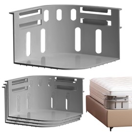 4 Piece Bed Sheet Holders with Lock Strips, Removable Fitted Sheet Corner Holders for Bedding, Heavy Duty Bed Sheet Fasteners Non-Slip For Mattress Protectors, Blankets, Bedroom Accessories(Grey)