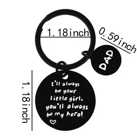 Dad Gifts Keychain from Daughter Dad Father Day Gifts for Men Best Dad Gift Keychain for Birthday Christmas Dad Presents from Children Kids