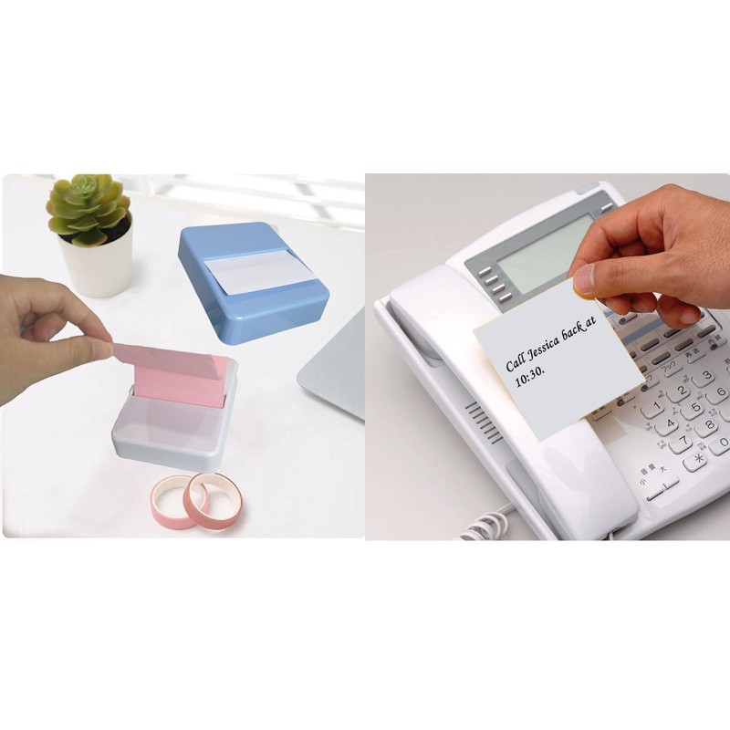 OunglyChoi Notes Dispenser, 3 x 3 inches Blue Sticky Note