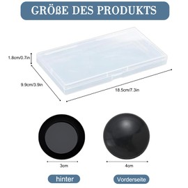 Shower Curtain Weights, Pack of 10 Magnetic for Curtains, Magnetic Shower Curtain Weights, Round Magnetic Shower Curtain for Shower, Window, Curtain, Tablecloths (Black, 4 cm)