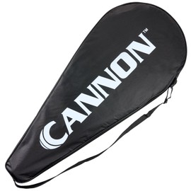 Cannon Sports Premium Padded Tennis Racket Cover Bag with Adjustable Shoulder Strap - Waterproof, Lightweight, Durable (Black)