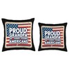Proud Grandpa Of Three Young Americans Granddad Grandchild Throw Pillow