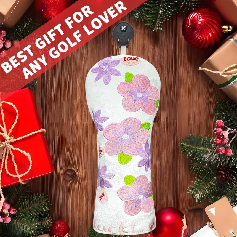 Golf Head Covers Golf Club Peach Blossom Design Golf Cover