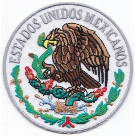 Unbranded Mexico Flag Logo Embroidered Patches 3" Diameter iron-on