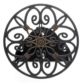 Liberty Garden Products 670 Wall Mounted Decorative Hose Butler, Holds 125-Feet of , Black