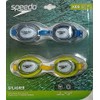 Speedo Kids Splasher Goggles Pack of 2 - Grey/Lime
