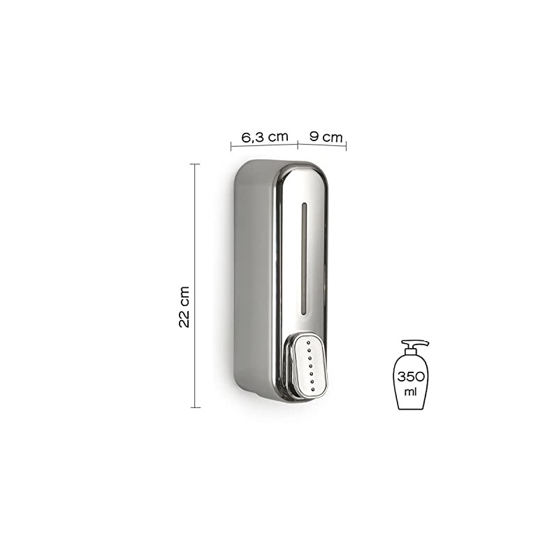 Gedy soap and gel dispensers, Resin, chrome-plated, Non applicabile