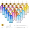 PrettyCare Glass Eye Dropper Bottles 24 Pack, 1oz (30ml) Rainbow
