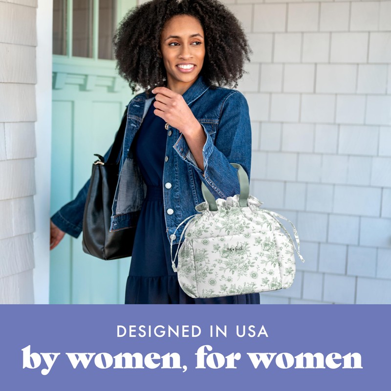 Fit & Fresh Cromwell Drawstring Lunch Bag for Women, Complete