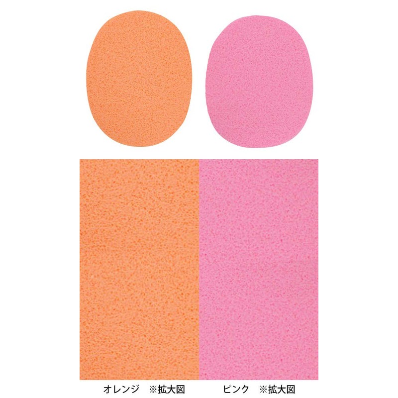 Facial Sponges, 4 Types, 0.4 inch (10 mm) Thick (Coarse),