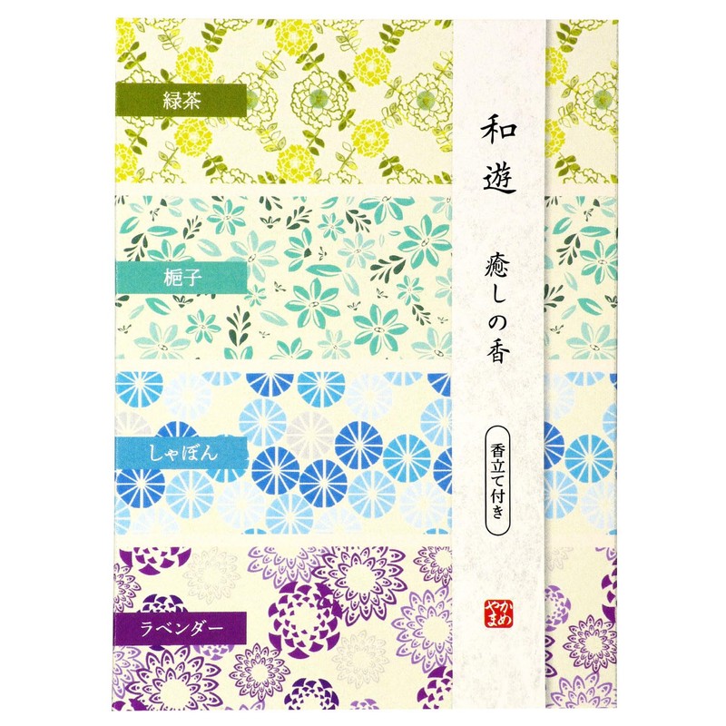 Kameyama Wayu Assorted Healing Incense (Green Tea, Shabon, Lavender) 1