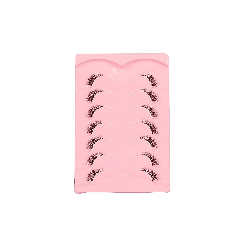 Pestañas Postizas Corto Natural Media Pestañas Wispy Clear Band Cat