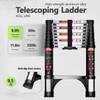 KOLL LINK Telescoping Ladder,9.5 FT Aluminum Lightweight Extension Ladder with