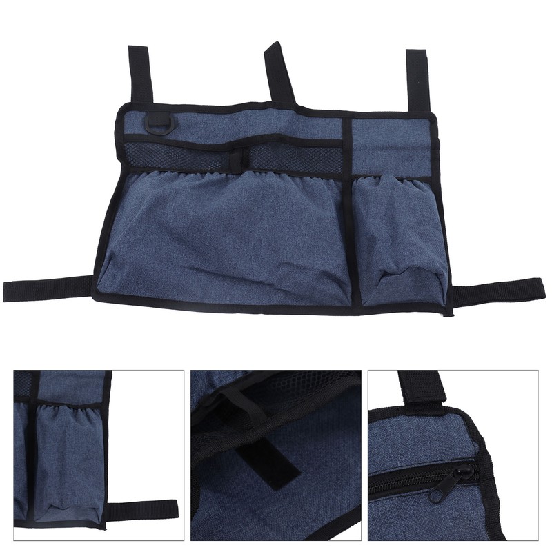 Multi Pocket Oxford Cloth Walker Storage Bag Wheelchair Side Hanging