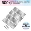 Conair Bobby Hair Pins, Brown Bobby Pins in Storage Tub,