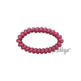 Shiny Coil Pony Holders Phone Cord Hair Ties - Set of 18 (Dark)