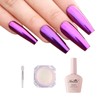 Imtiti Chrome Nail Powder with Black Gel Nail Polish Kit,