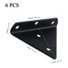 SENJEOK 6 PCS 4 Inch Black Triangle Shelf Bracket, Invisible