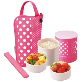 Zojirushi SZ-JA02-PA Insulated Lunch Box, 0.5 Cups, Pink