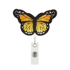 4 Pcs Badge Holder Cute Butterfly ID Butterfly Badge Reels Retractable Nurse Badge Reel with Alligator Clips for Nurses Volunteers Students Teachers