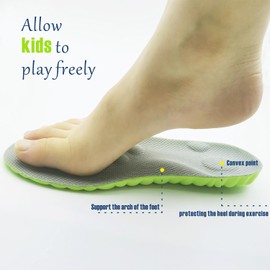 3D Sneaker Insoles Memory Foam Replacement Insoles with Excellent Shock Absorption and Cushioning for Kids Comfortable Feet Relief Insoles (Little Kids 13.5-1.5, 1Pair)